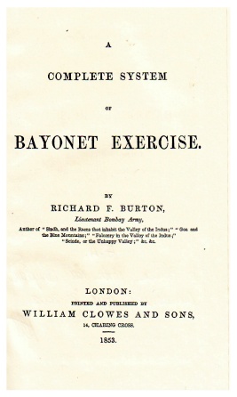 1853 Burton   BAYONET EXERCISE MANUAL   Demonic Ferocity  