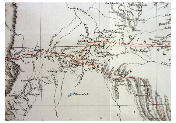 1889 Arnot   CENTRAL AFRICA   Natal   ZAMBESI   Congo   COLOR ROUTE 